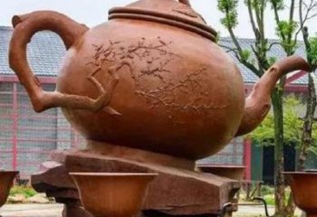 景區景點象征性的玻璃鋼大型茶壺雕塑